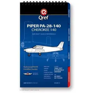 NEW Qref Piper Cherokee 140 PA-28-140 (1964-77) Pilot Aircraft Procedures Checkl